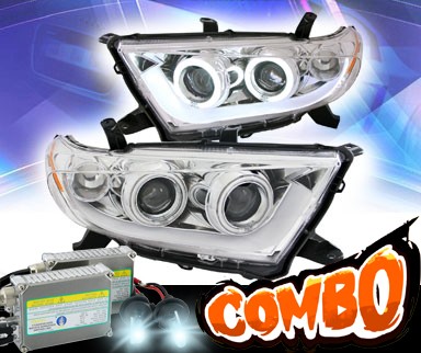 HID Xenon + KS® CCFL Halo Projector Headlights (Chrome) - 11-13 Toyota Highlander
