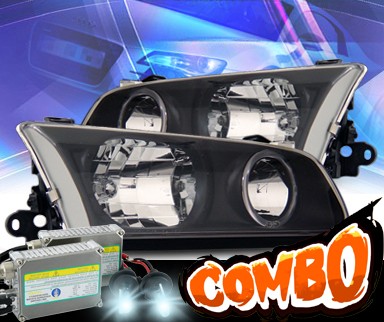 HID Xenon + KS® Crystal Halo Headlights (Black) - 00-01 Toyota Camry