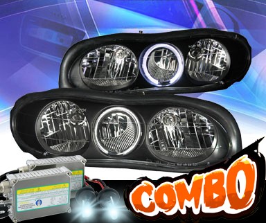 HID Xenon + KS® Crystal Halo Headlights (Black) - 98-02 Chevy Camaro