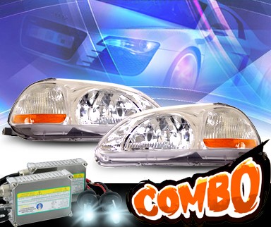 HID Xenon + KS® Crystal Headlights  - 96-98 Honda Civic 2/3/4dr.