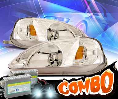 HID Xenon + KS® Crystal Headlights  - 99-00 Honda Civic 2/3/4dr.