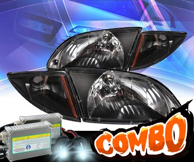 HID Xenon + KS® Crystal Headlights (Black) - 00-02 Chevy Cavalier