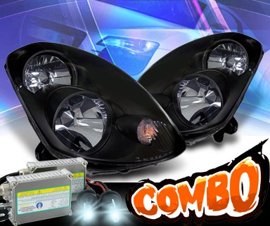 HID Xenon + KS® Crystal Headlights (Black) - 03-04 Infiniti G35 4dr Sedan
