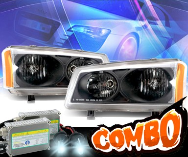 HID Xenon + KS® Crystal Headlights (Black) - 03-06 Chevy Silverado
