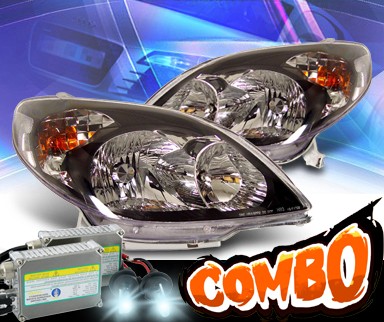 HID Xenon + KS® Crystal Headlights (Black) - 03-08 Toyota Matrix