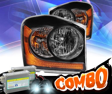 HID Xenon + KS® Crystal Headlights (Black) - 04-06 Dodge Durango