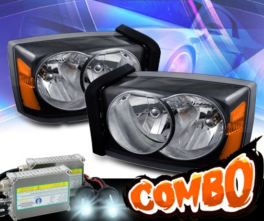 HID Xenon + KS® Crystal Headlights (Black) - 05-07 Dodge Dakota