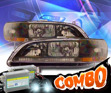 HID Xenon + KS® Crystal Headlights (Black) - 98-02 Honda Accord