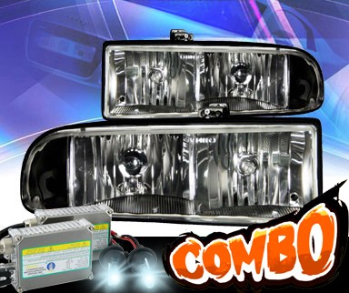 HID Xenon + KS® Crystal Headlights (Black) - 98-04 Chevy S10
