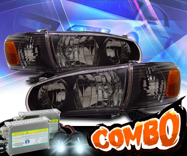 HID Xenon + KS® Crystal Headlights + Corner Set (Black) - 01-02 Toyota Corolla