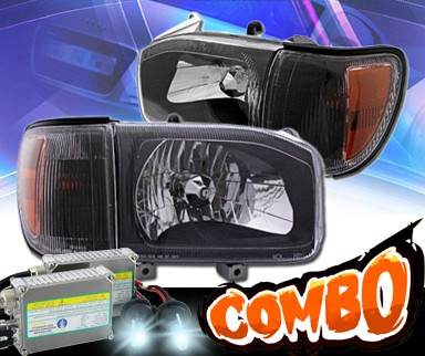 HID Xenon + KS® Crystal Headlights + Corner Set (Black) - 99-04 Nissan Pathfinder