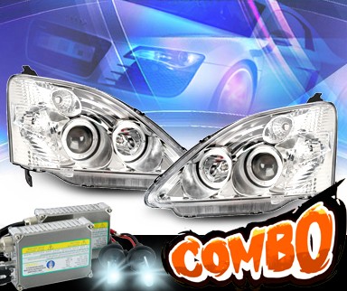 HID Xenon + KS® Halo Projector Headlights - 02-05 Honda Civic Si 3dr.