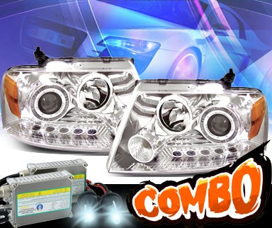 HID Xenon + KS® Halo Projector Headlights  - 04-08 Ford F-150 F150
