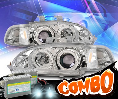 HID Xenon + KS® Halo Projector Headlights - 92-95 Honda Civic 2/3dr.