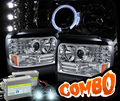 HID Xenon + KS® Halo Projector Headlights - 92-96 Ford Bronco