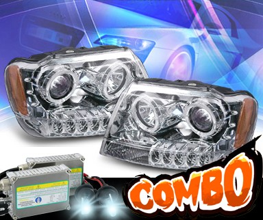 HID Xenon + KS® Halo Projector Headlights  - 99-04 Jeep Grand Cherokee