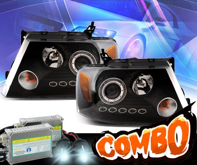 HID Xenon + KS® Halo Projector Headlights (Black) - 04-08 Ford F-150 F150