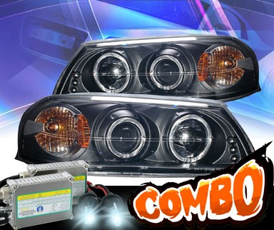 HID Xenon + KS® LED Halo Projector Headlights (Black) - 00-05 Chevy Impala