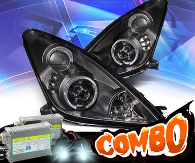 HID Xenon + KS® LED Halo Projector Headlights (Black) - 00-05 Toyota Celica
