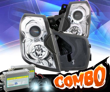 HID Xenon + KS® LED Halo Projector Headlights (Chrome) - 03-07 Cadillac CTS