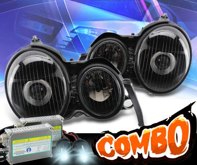HID Xenon + KS® Projector Headlights (Black) - 99-02 Mercedes-Benz E320 W210