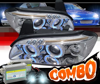 HID Xenon + SPEC-D® Halo LED Projector Headlights - 00-01 Nissan Maxima