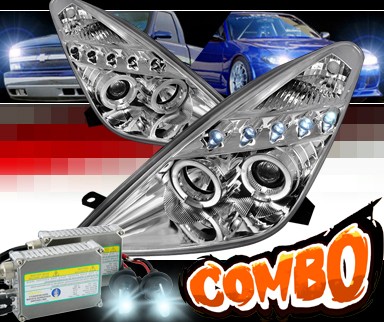 HID Xenon + SPEC-D® Halo LED Projector Headlights - 00-05 Toyota Celica