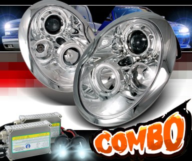 HID Xenon + SPEC-D® Halo LED Projector Headlights - 02-06 Mini Cooper