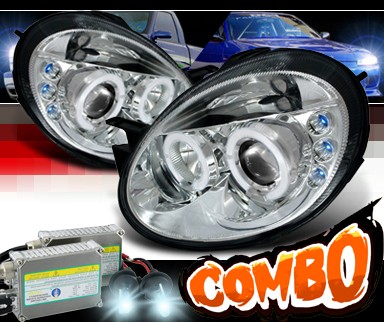 HID Xenon + SPEC-D® Halo LED Projector Headlights - 03-05 Dodge Neon (incl. SRT-4)