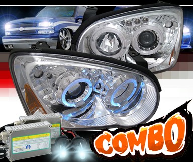 HID Xenon + SPEC-D® Halo LED Projector Headlights - 04-05 Subaru Impreza (Incl. WRX/RS/STi)