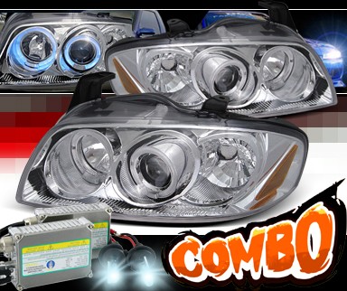 HID Xenon + SPEC-D® Halo LED Projector Headlights - 04-06 Nissan Sentra