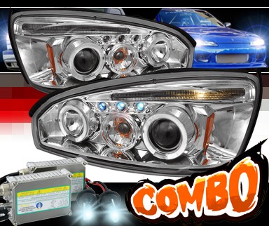 HID Xenon + SPEC-D® Halo LED Projector Headlights - 04-08 Chevy Malibu
