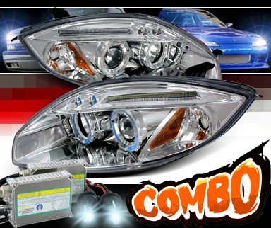HID Xenon + SPEC-D® Halo LED Projector Headlights - 06-10 Mitsubishi Eclipse