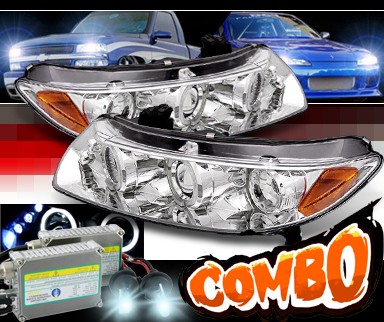HID Xenon + SPEC-D® Halo LED Projector Headlights - 06-11 Honda Civic 2dr