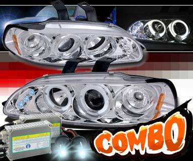 HID Xenon + SPEC-D® Halo LED Projector Headlights - 92-95 Honda Civic All (incl. EG Hatch)