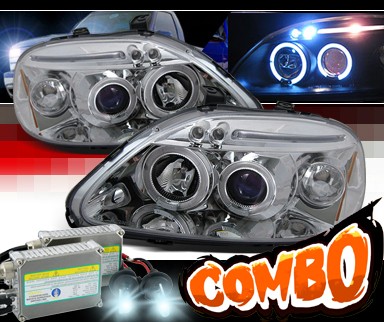 HID Xenon + SPEC-D® Halo LED Projector Headlights - 96-98 Honda Civic