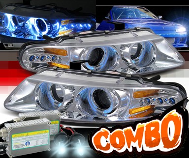 HID Xenon + SPEC-D® Halo LED Projector Headlights - 97-00 Dodge Avenger