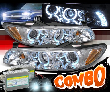 HID Xenon + SPEC-D® Halo LED Projector Headlights - 97-03 Pontiac Grand Prix