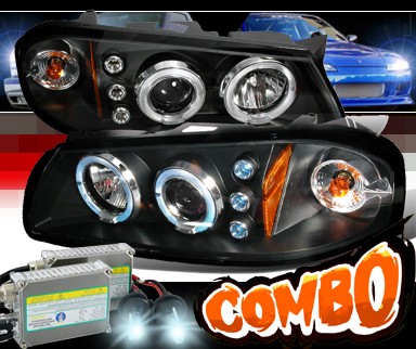 HID Xenon + SPEC-D® Halo LED Projector Headlights (Black) - 00-05 Chevy Impala