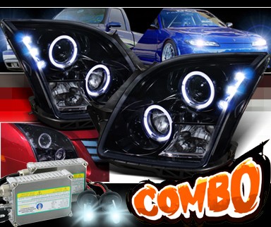 HID Xenon + SPEC-D® Halo LED Projector Headlights (Black) - 06-09 Ford Fusion