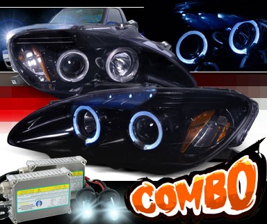 HID Xenon + SPEC-D® Halo LED Projector Headlights (Glossy Black) - 04-09 Honda S2000