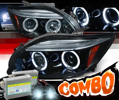 HID Xenon + SPEC-D® Halo LED Projector Headlights (Glossy Black) - 04-10 Scion tC