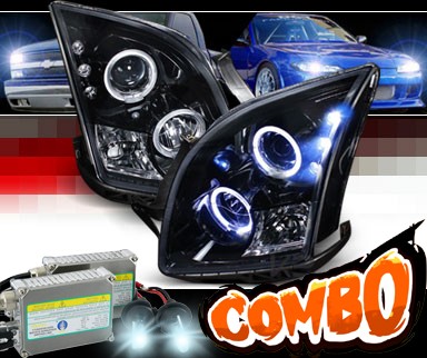 HID Xenon + SPEC-D® Halo LED Projector Headlights (Glossy Black) - 06-09 Ford Fusion