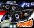 HID Xenon + SPEC-D® Halo LED Projector Headlights (Glossy Black) - 06-11 Honda Civic 4dr