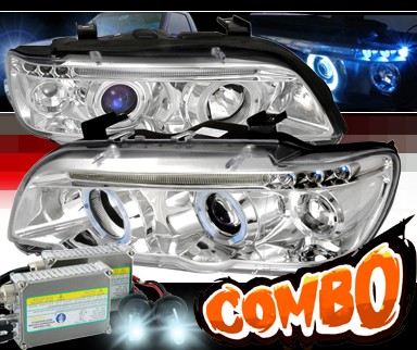 HID Xenon + SPEC-D® Halo Projector Headlights - 01-03 BMW X5 E53