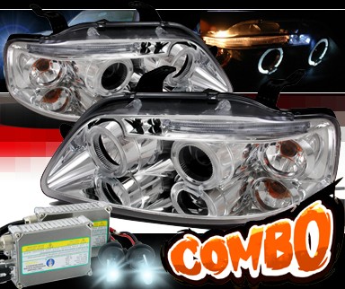 HID Xenon + SPEC-D® Halo Projector Headlights - 04-06 Chevy Aveo 4dr Sedan