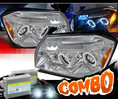 HID Xenon + SPEC-D® Halo Projector Headlights - 05-07 Dodge Magnum
