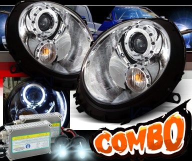 HID Xenon + SPEC-D® Halo Projector Headlights - 07-12 Mini Cooper 2dr (Incl. Convertible)