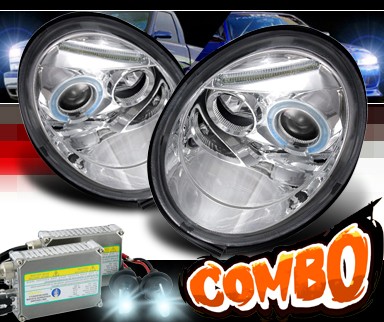 HID Xenon + SPEC-D® Halo Projector Headlights - 98-05 VW Beetle Volkswagen