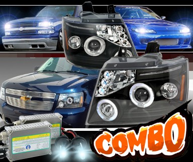 HID Xenon + SPEC-D® Halo Projector Headlights (Black) - 07-10 Chevy Tahoe